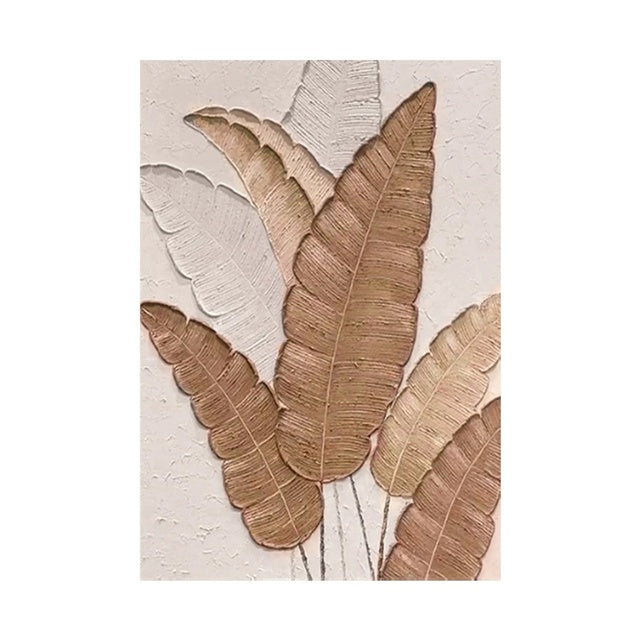 Botanical Zen Wabi-sabi Leaves Painting
