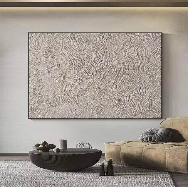 Modern Natural Beige Wabi-sabi Abstract Painting